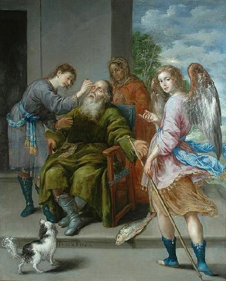Antonio de Pereda Tobias curando la ceguera a su padre oil painting picture